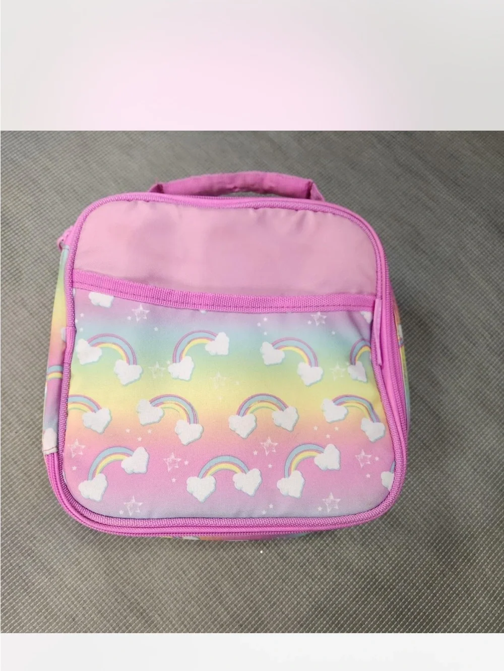 Arctic Zone Pastel Rainbow Cloud Insulated Lunch Box Bag Padded Handle
